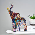 ColorPower Elephant Statue – Decorative Statue with Lively Patterns