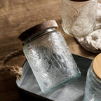 Embossing Flower Glass Container