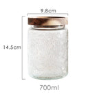 Embossing Flower Glass Container