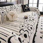 Embroidered Flower Soft Sofa Cover