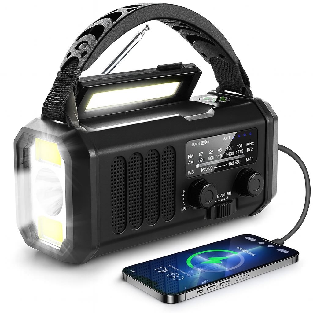 Emergency Wave Crisis Radio – Emergency Radio with Power Bank, LED Flashlight, Dynamo and Compass