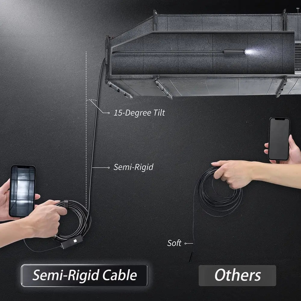 Endoscope Camera Waterproof — HD Inspection Camera with 5m Cable
