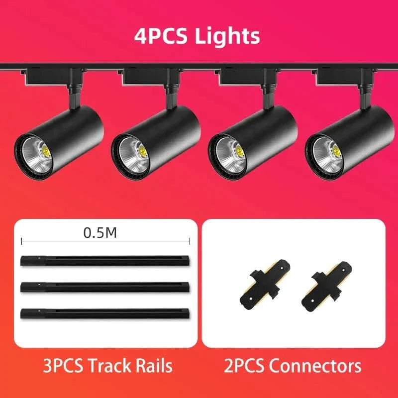 LED spotlight for living spaces with adjustable light angle