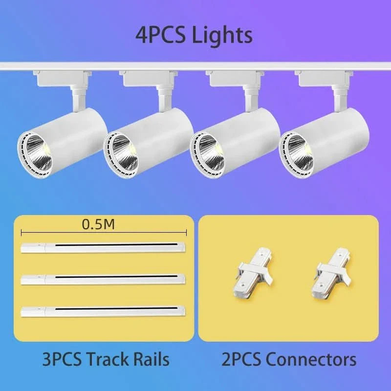 LED spotlight for living spaces with adjustable light angle