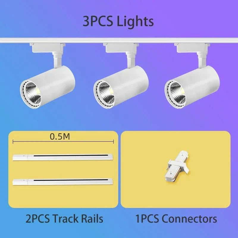 LED spotlight for living spaces with adjustable light angle