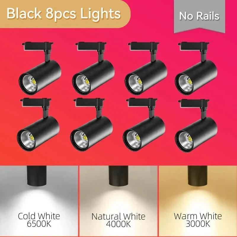 LED spotlight for living spaces with adjustable light angle