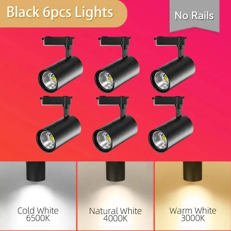 LED spotlight for living spaces with adjustable light angle