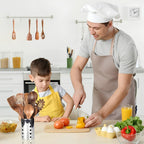 11-Piece Kitchen Utensil Set Made of Teak – Including Holder – Natural Look for the Kitchen