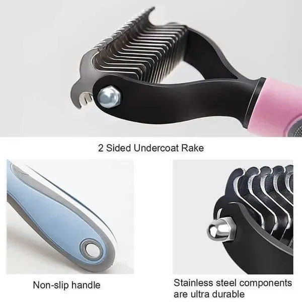De-shedding comb for pets – gentle & thorough for undercoat
