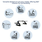 Adjustable Laptop Stand for Bed, Couch & Desk - Ergonomic Design with Cooling Function for Comfort and Productivity