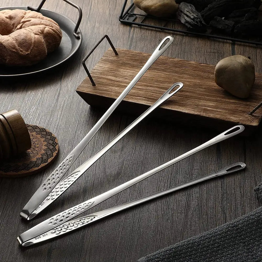 Ergonomic Grill Tongs made of stainless steel for grilling and cooking
