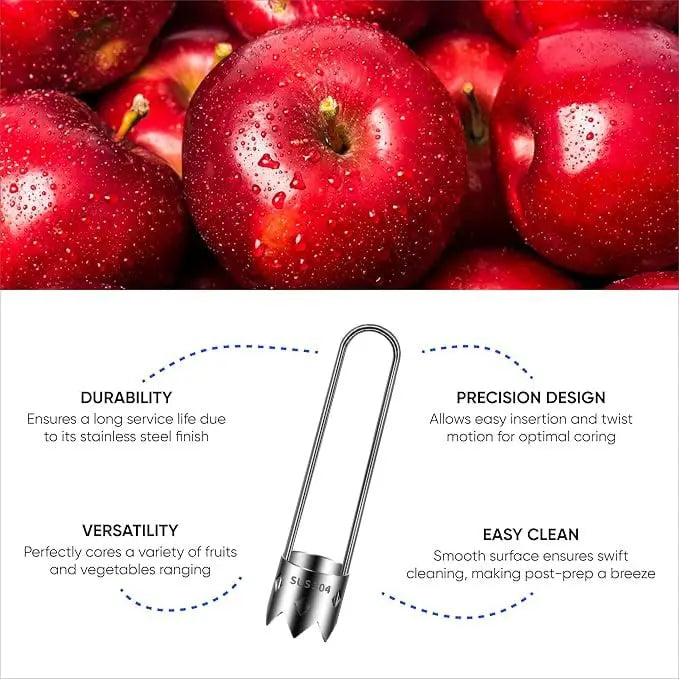 Ergonomic Core Remover made of Stainless Steel for Fruits and Vegetables