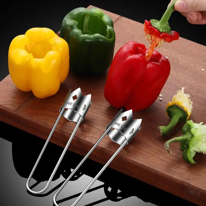 Ergonomic Core Remover made of Stainless Steel for Fruits and Vegetables