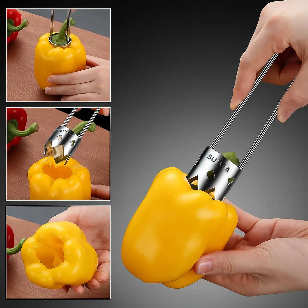 Ergonomic Core Remover made of Stainless Steel for Fruits and Vegetables