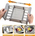 Expandable Stainless Steel Draining Basket for Sinks