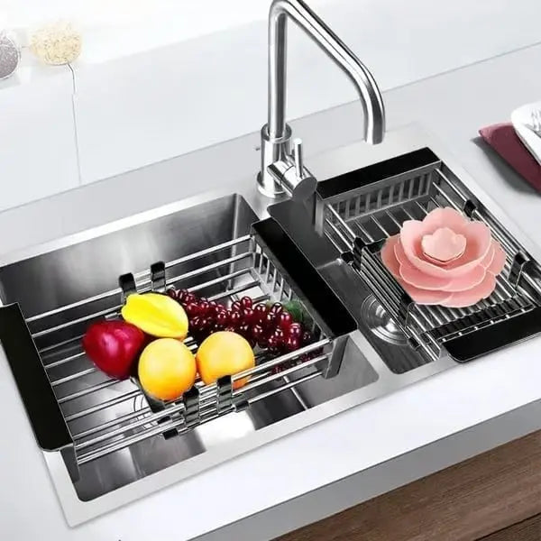 Expandable Stainless Steel Draining Basket for Sinks