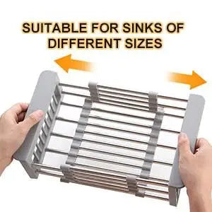 Expandable Stainless Steel Draining Basket for Sinks