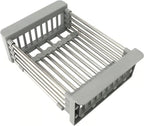 Expandable Stainless Steel Draining Basket for Sinks