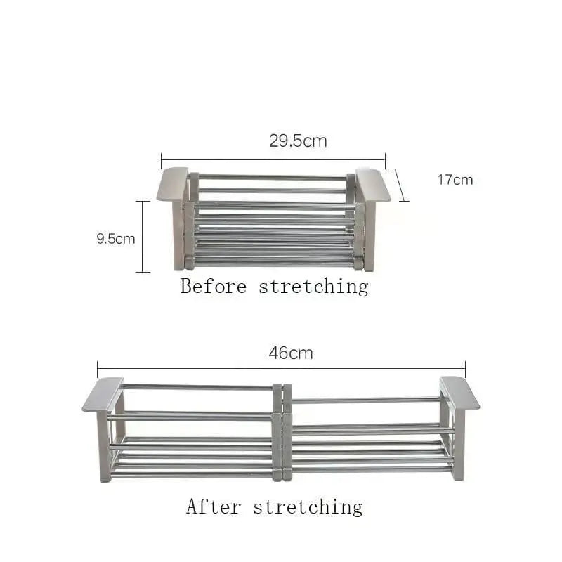 Expandable Stainless Steel Draining Basket for Sinks