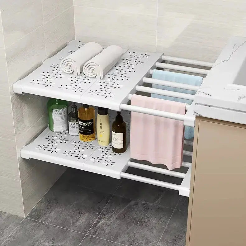 Expandable multifunctional shelf