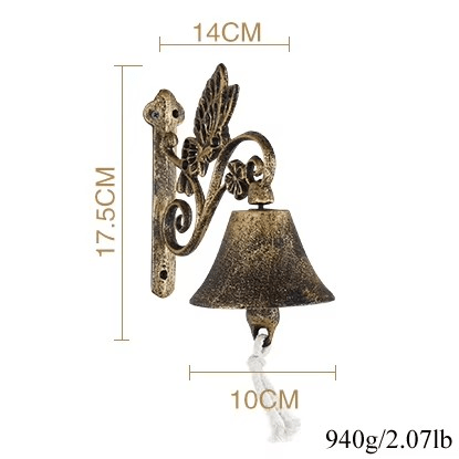 Classic cast iron doorbell in vintage style for stylish entrances