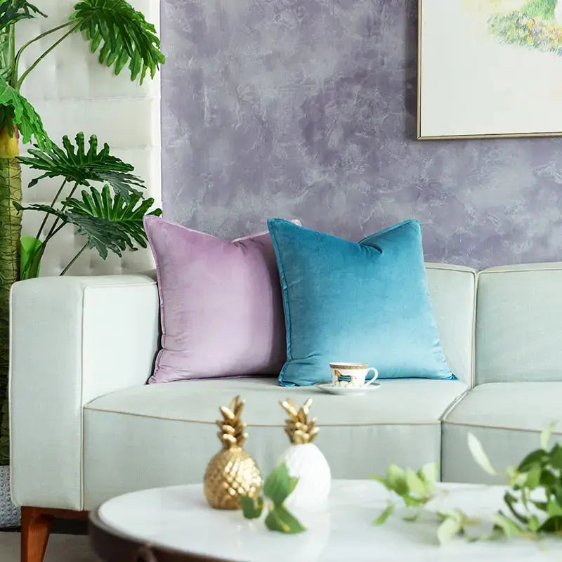 VelvetLuxe – Elegant velvet cushion cover with refined details