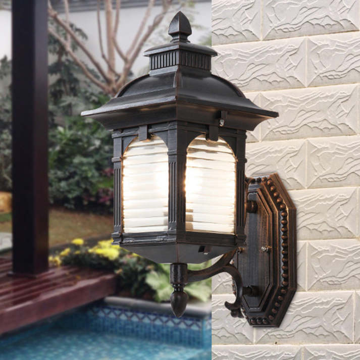 Antique Wall Light Outdoor Black