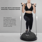 Half Balance Ball,Yoga Ball Balance Trainer for Core Stability,Yoga Balance Ball Anti Slip Surface with Foot Pump For Strength Exercise Physical Therapy & Gym