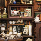 Vintage Coffee Shop DIY Miniature Kit
