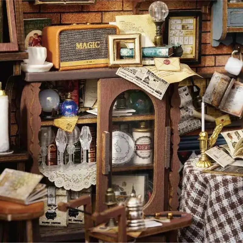 Vintage Coffee Shop DIY Miniature Kit