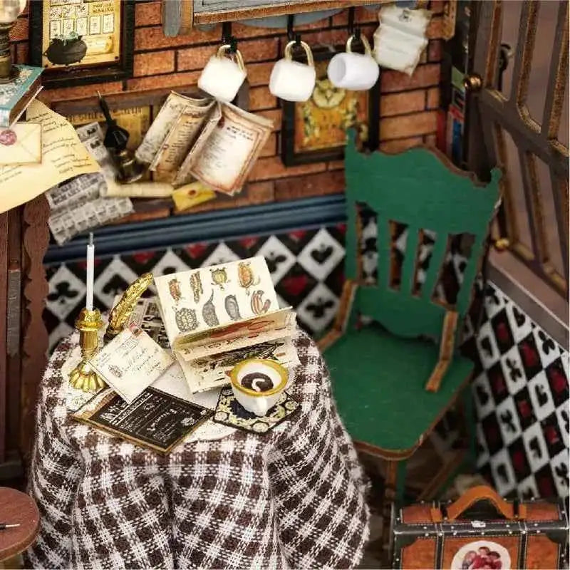 Vintage Coffee Shop DIY Miniature Kit