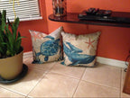 Cushion with Sea Life Motif for Decoration