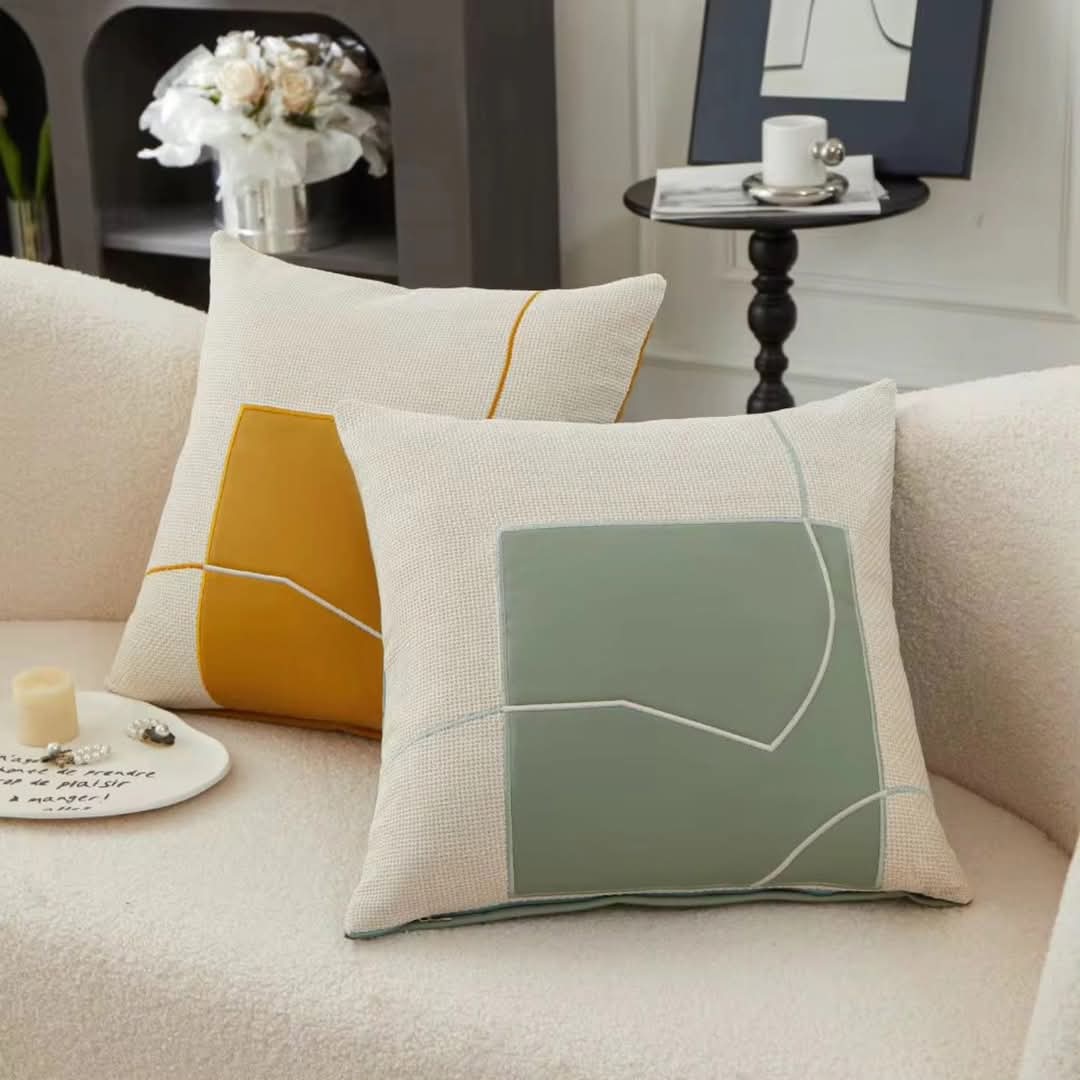 Geometric Embroidery Pillowcase