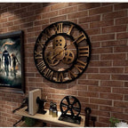 Vintage Gear Pocket Wall Clock
