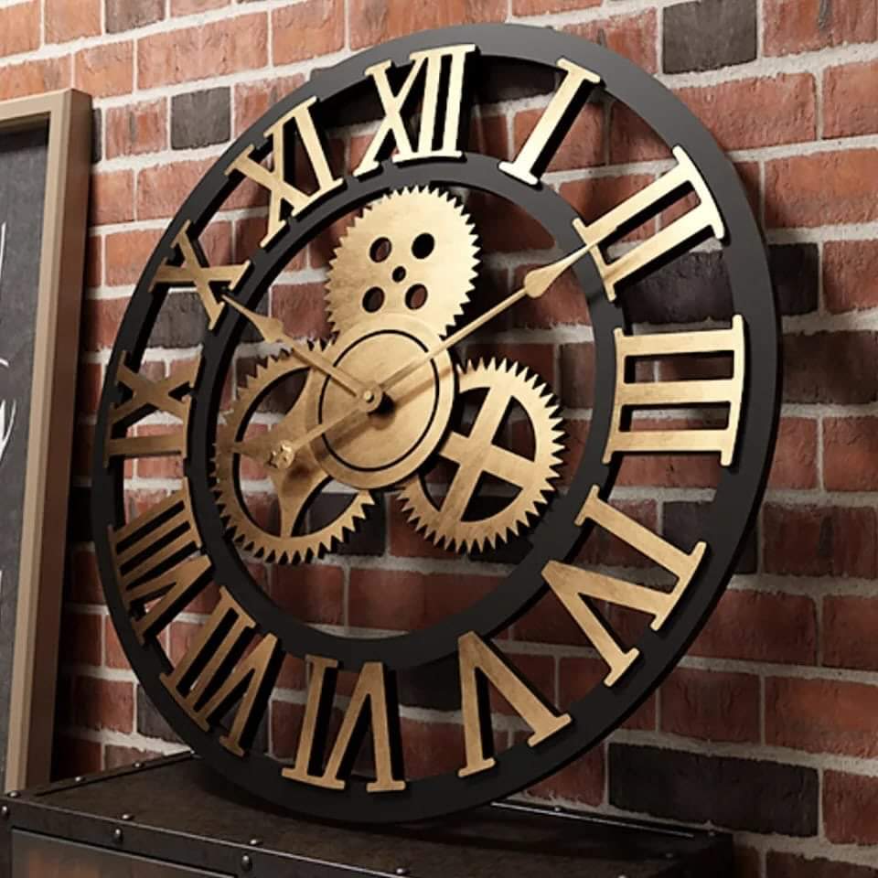 Vintage Gear Pocket Wall Clock