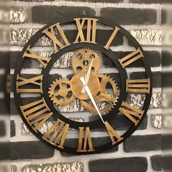 Vintage Gear Pocket Wall Clock