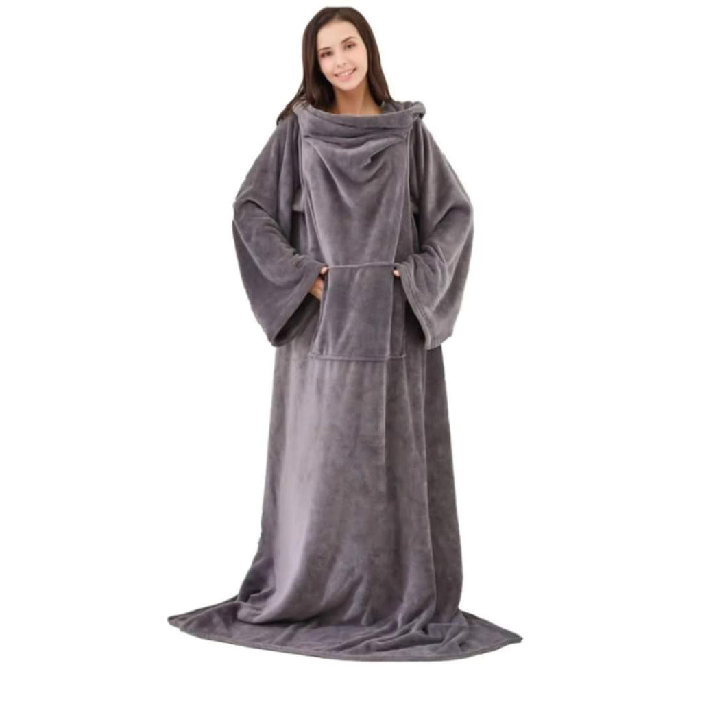 Fleece Blanket with Sleeves