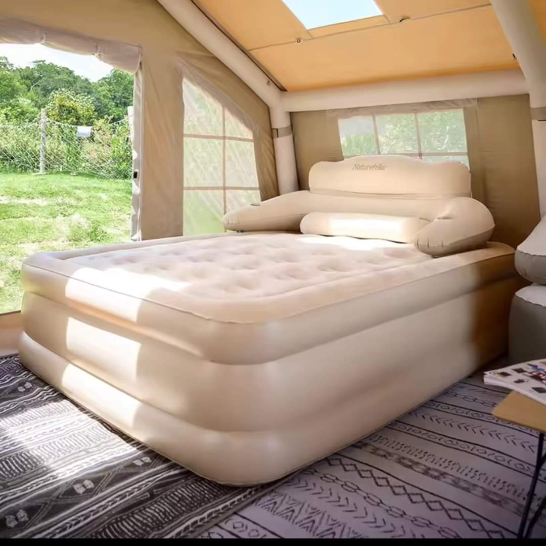 inflatable bed with backrest