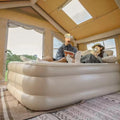 inflatable bed with backrest