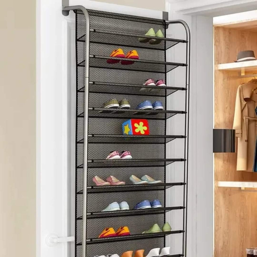10 Tier Over The Door Shoe Rack Organizer