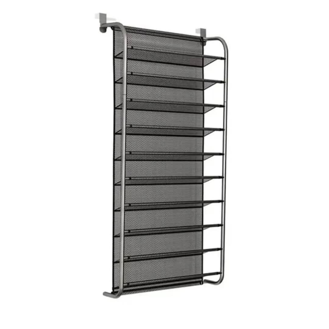 10 Tier Over The Door Shoe Rack Organizer