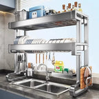 2-tier dish rack over the sink