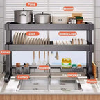 2-tier dish rack over the sink