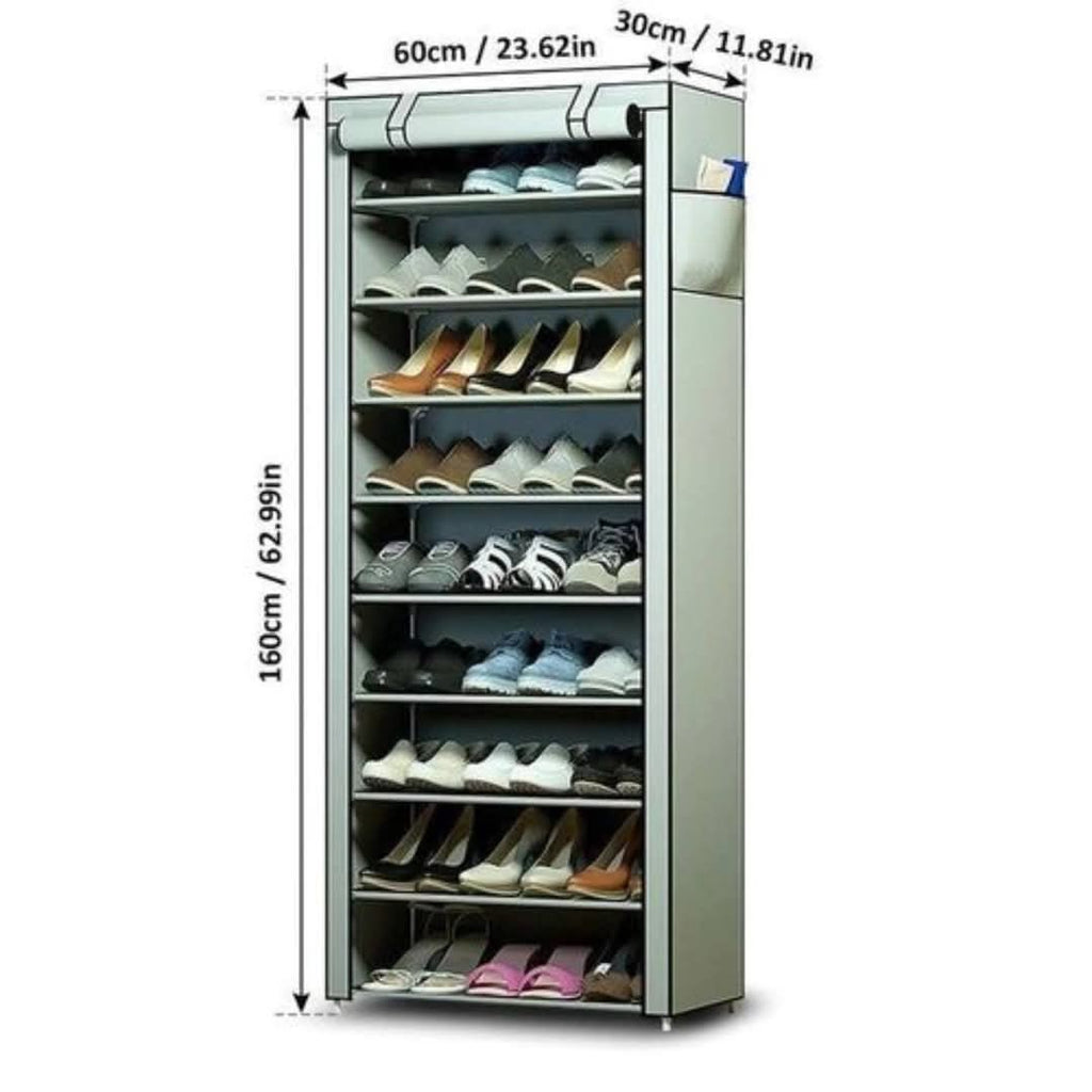 10-layer zipper shoe cabinet