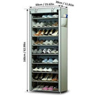 10-layer zipper shoe cabinet