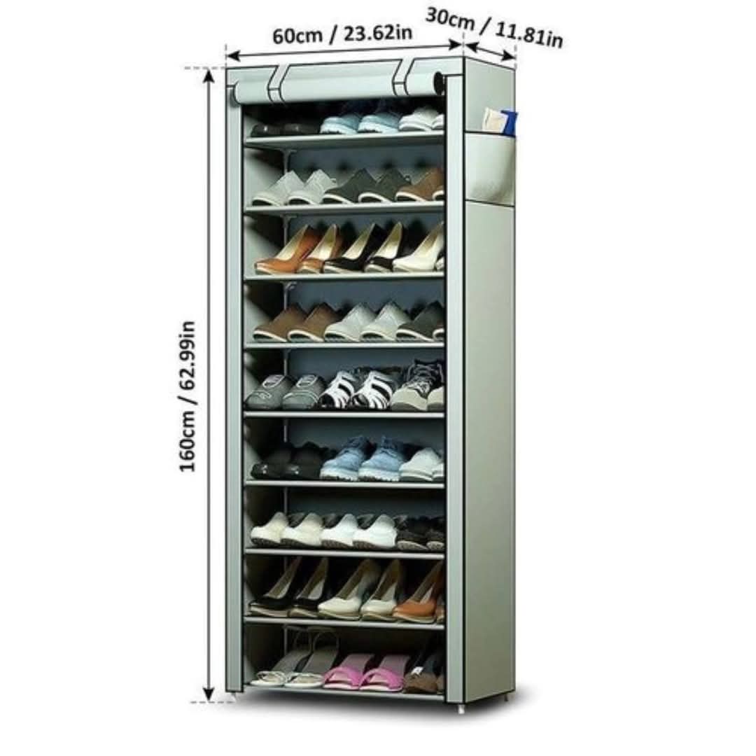 10-layer zipper shoe cabinet