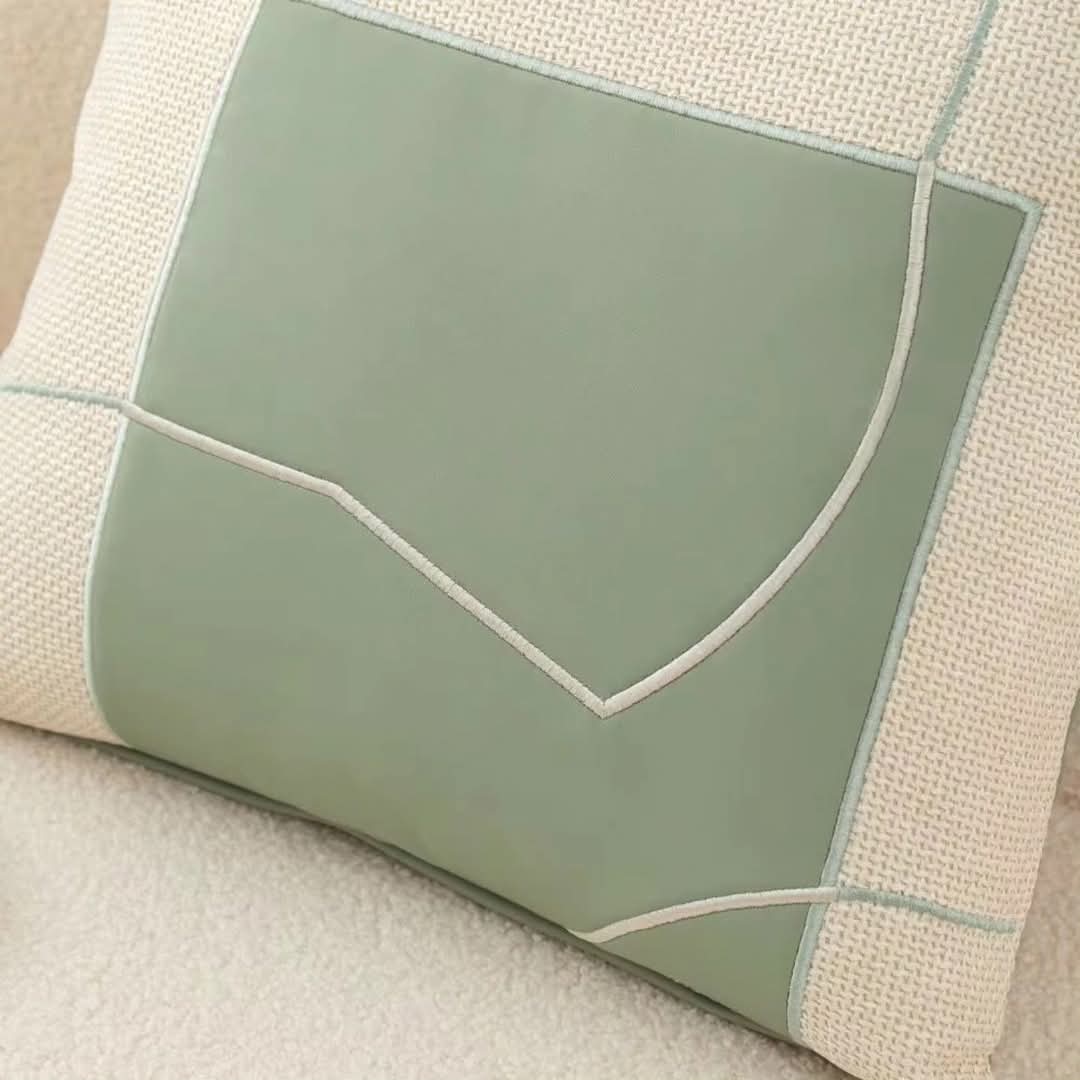 Geometric Embroidery Pillowcase
