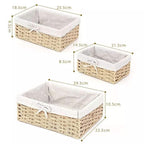 3 piece rattan basket