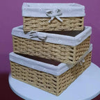 3 piece rattan basket