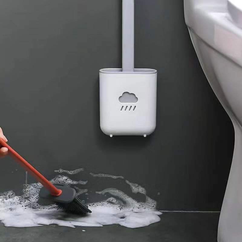 Flat Head Silicone Toilet Brush